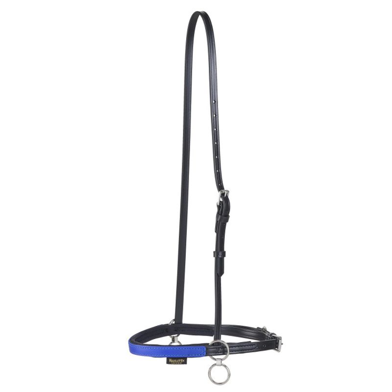 Spärrgrimma Wahlsten Premium 5-ring, Biothane, Svart/BLå
