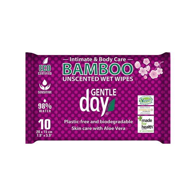 Huvudbild Oparfymerade bamboo wipes 10 st